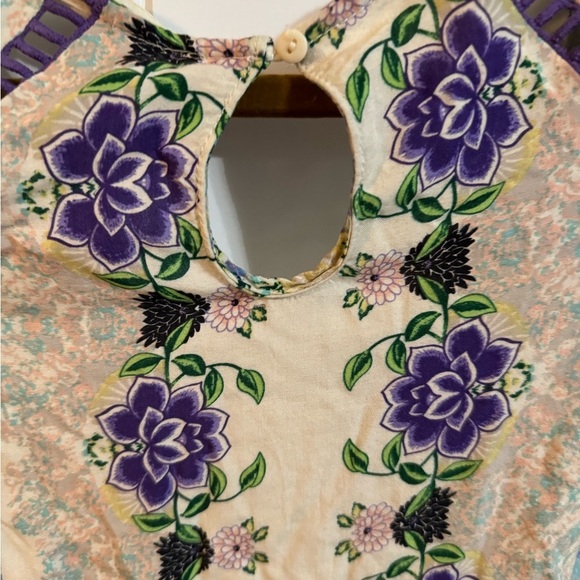 Molly Green Purple Boho Floral Festival Top - Picture 8 of 9